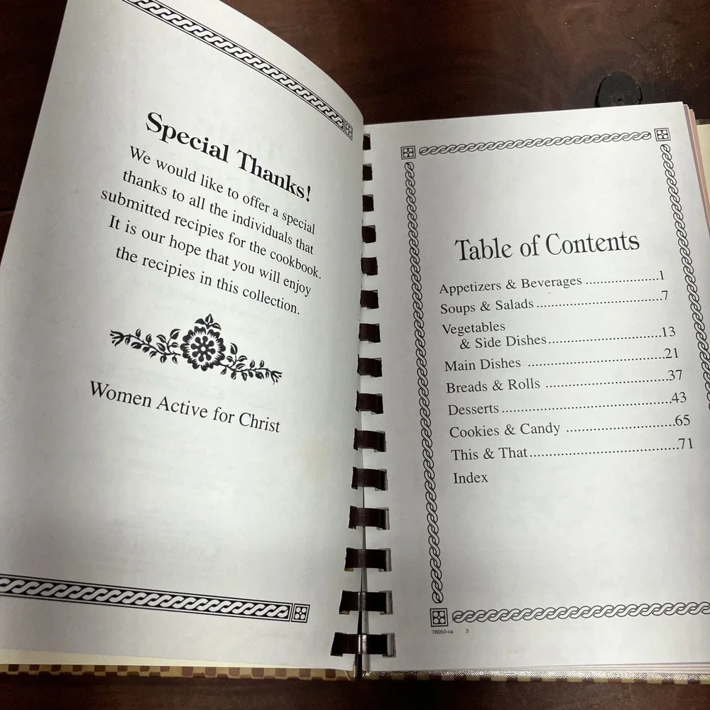 Taste of Heaven Mulberry Arkansas Church Local Community Cookbook Spiral Bound
